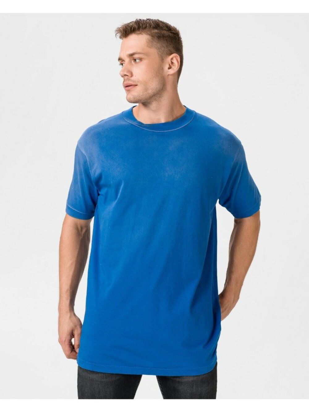 Diesel Men's T-Gila Blue Perforated Oversized T-Shirt Sz M NWT - Picture 2 of 12